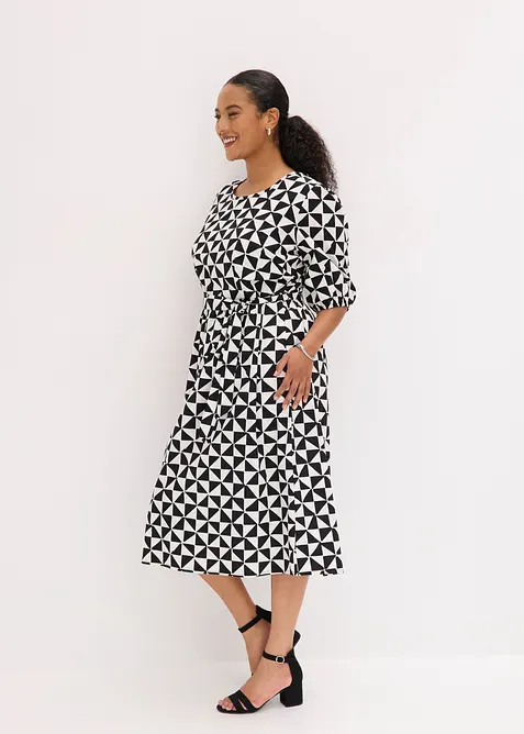 Abito midi in puro cotone, bonprix