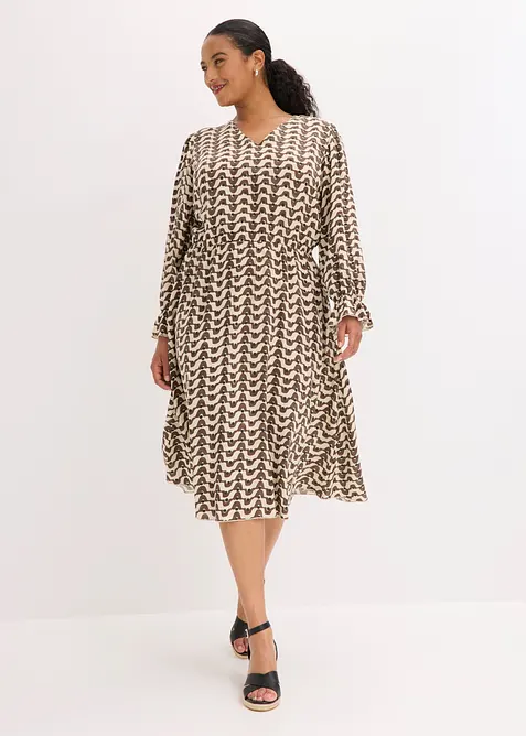 Abito midi in viscosa fluida, bonprix