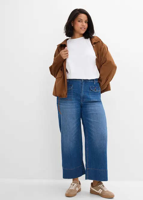 Jeans wide leg, vita alta, bonprix