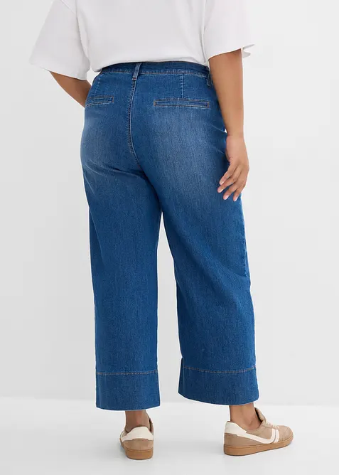 Jeans wide leg, vita alta, bonprix