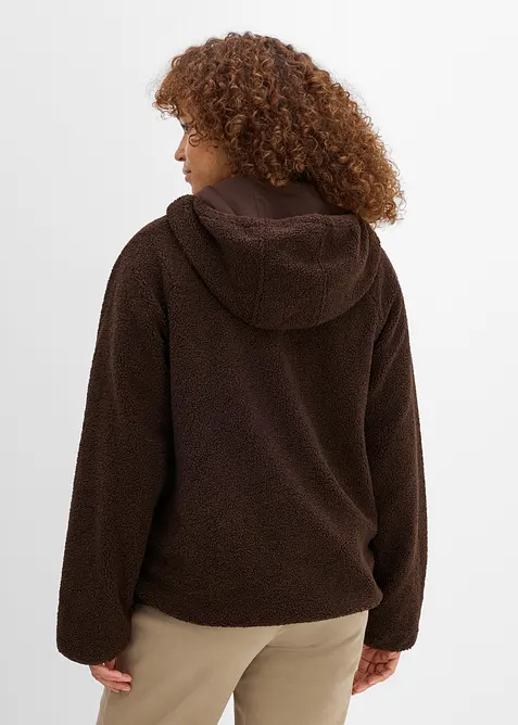 Giacca pr&eacute;maman 3 in 1 in pile teddy con inserto babywearing, bonprix