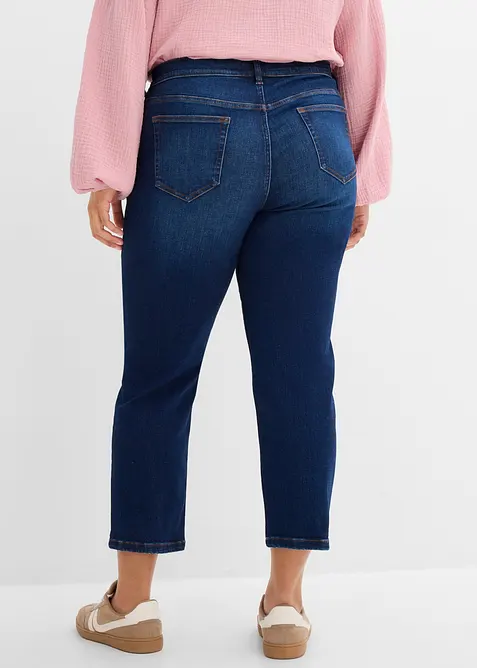 Jeans straight cropped, vita media, bonprix