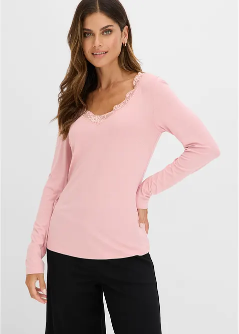 Maglia a maniche lunghe in viscosa morbida, bonprix