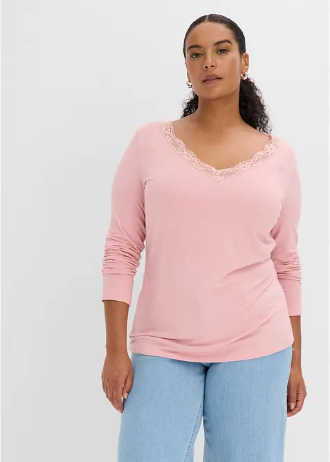 Maglia a maniche lunghe in viscosa morbida, bonprix