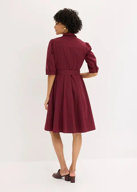 Abito chemisier con pizzo e fusciacca, bonprix