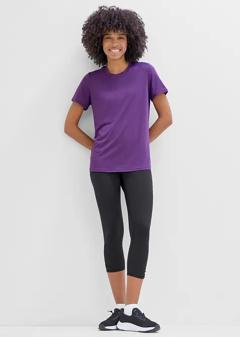 Top per sport ultraleggero ad asciugatura rapida con inserto in mesh, bonprix