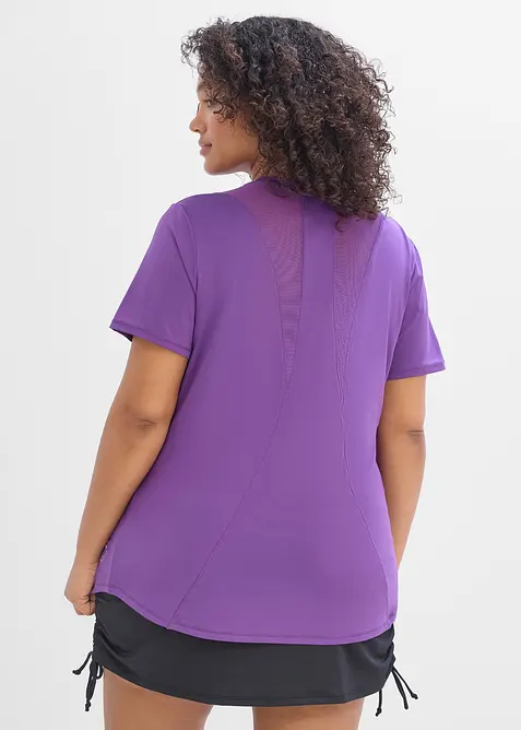 Top per sport ultraleggero ad asciugatura rapida con inserto in mesh, bonprix