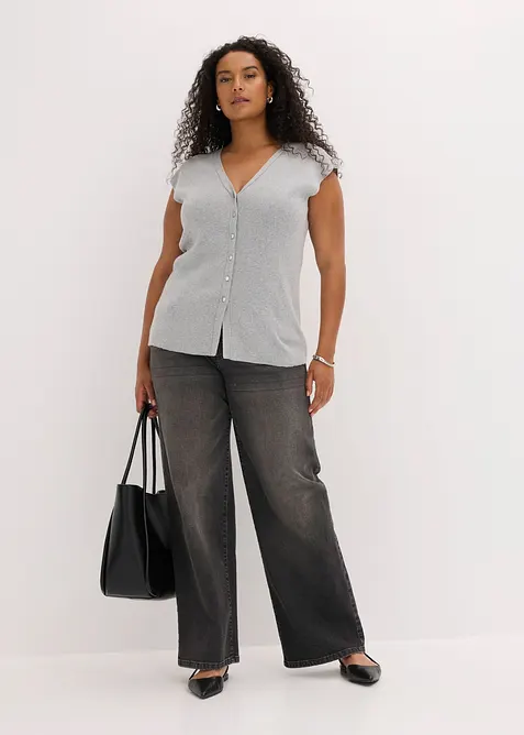 Gilet in maglia con scollo a V, bonprix