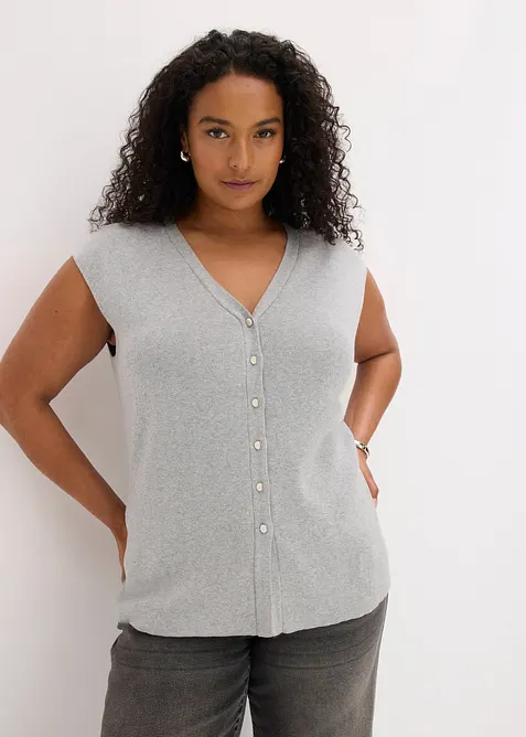 Gilet in maglia con scollo a V, bonprix