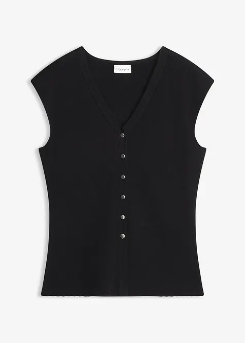 Gilet in maglia con scollo a V, bonprix