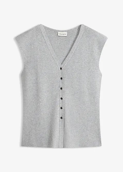 Gilet in maglia con scollo a V, bonprix