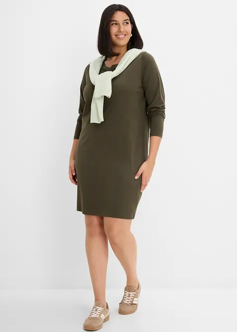 Abito in jersey di cotone elasticizzato (pacco da 2), bonprix