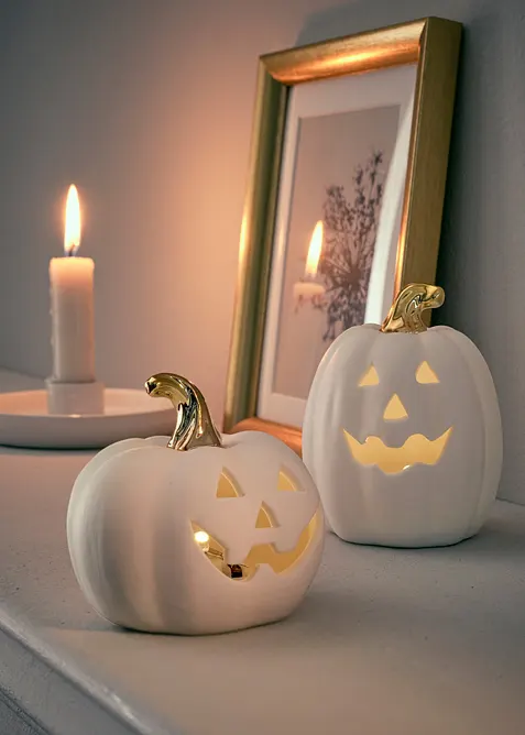 Decorazioni LED a forma di zucca (set 2 pezzi), bonprix