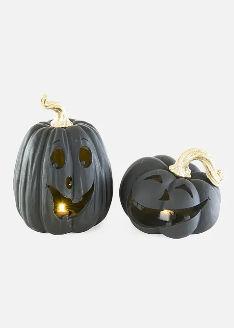 Decorazioni LED a forma di zucca (set 2 pezzi), bonprix