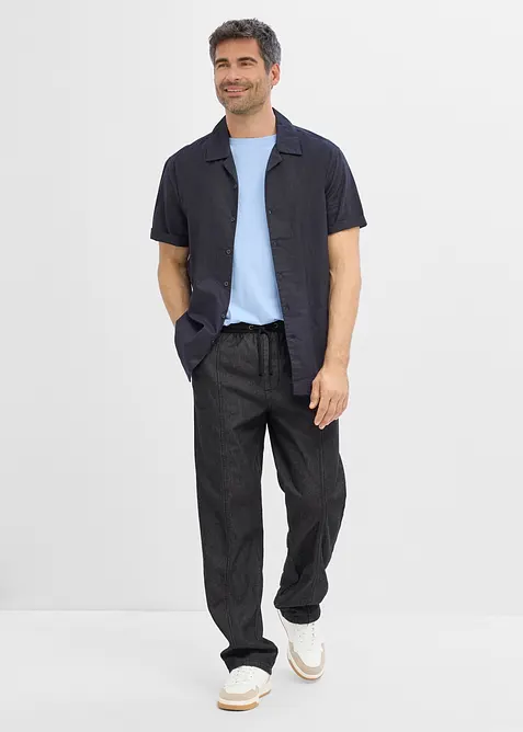 Pantaloni leggeri con elastico in vita loose fit, straight, bonprix