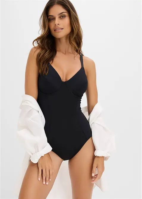 Body con ferretto ed effetto modellante medio, bonprix