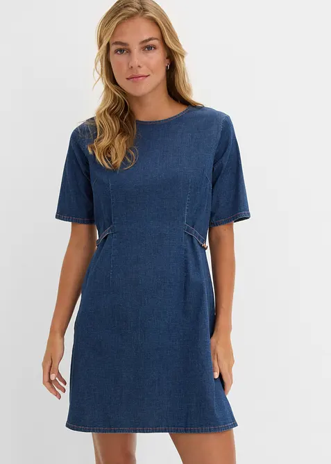 Abito in jeans di cotone elasticizzato, bonprix