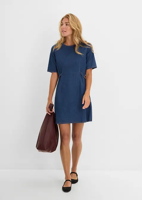 Abito in jeans di cotone elasticizzato, bonprix