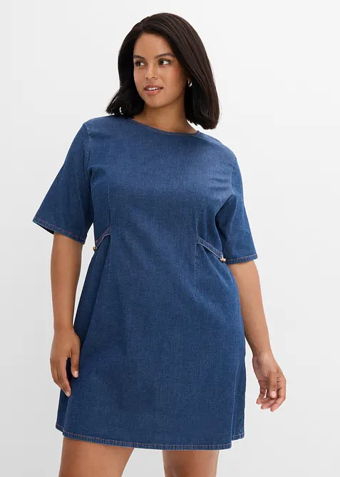 Abito in jeans di cotone elasticizzato, bonprix
