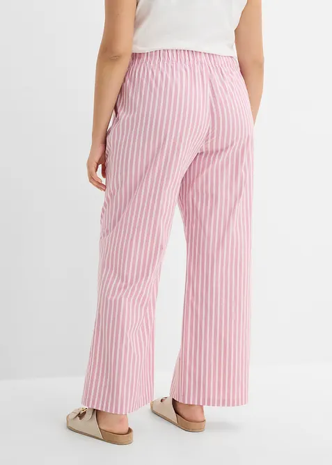 Pantaloni a palazzo in popeline di cotone, bonprix