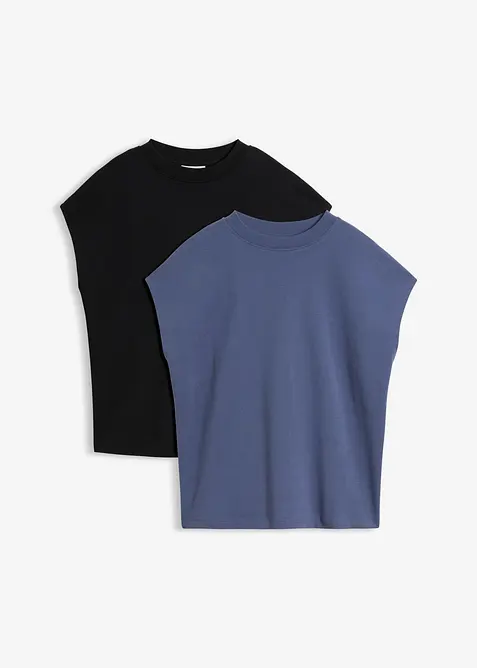 T-shirt in puro cotone biologico (pacco da 2), bonprix