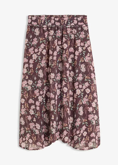 Gonna midi di chiffon, bonprix