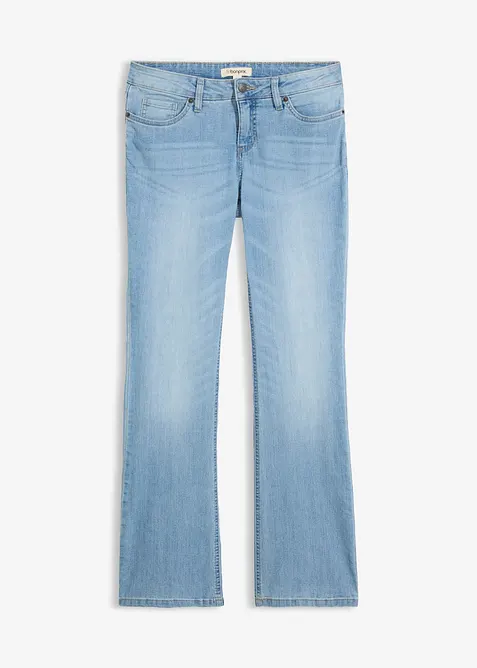 Jeans bootcut elasticizzati confortevoli, vita media, bonprix