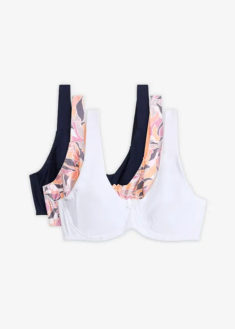 Reggiseno con ferretto in misto cotone (pacco da 3), bonprix