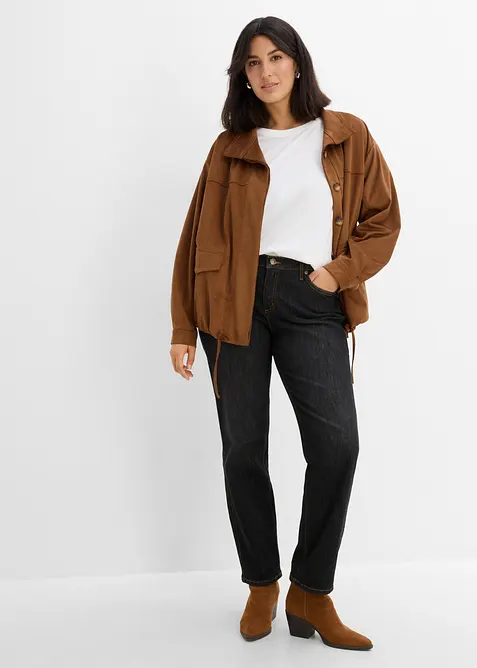 Jeans elasticizzati straight, vita media, bonprix