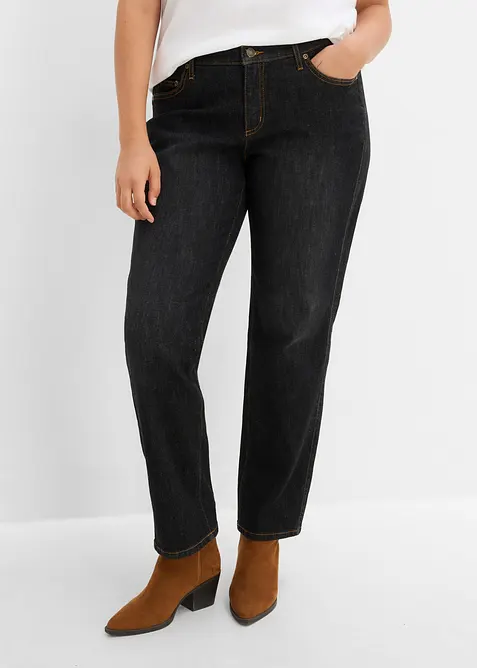 Jeans elasticizzati straight, vita media, bonprix