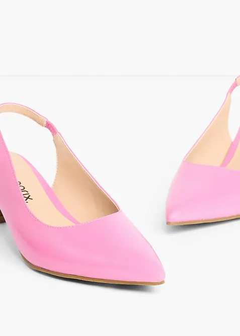 D&eacute;collet&eacute; slingback con tacco sottile, bonprix