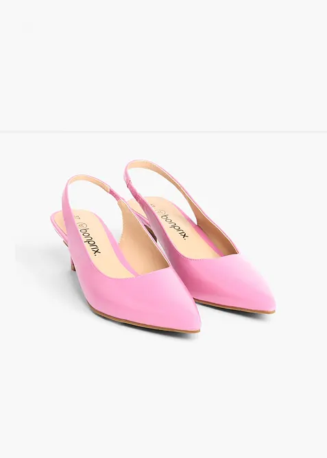 D&eacute;collet&eacute; slingback con tacco sottile, bonprix