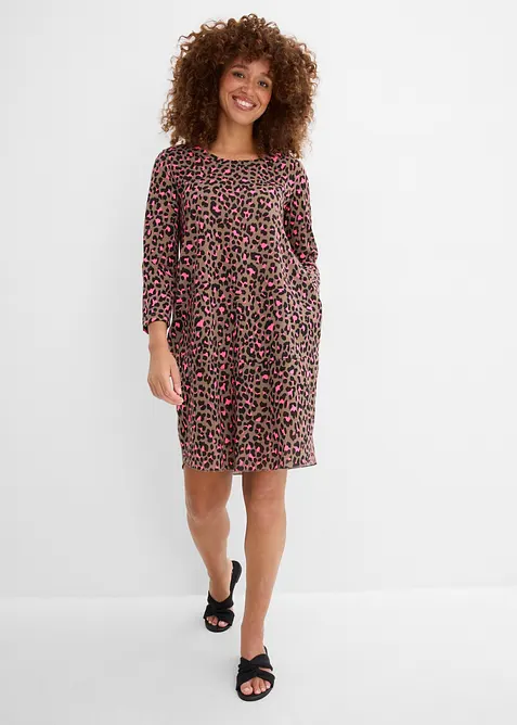 Abito corto in maglina effetto maglia, bonprix