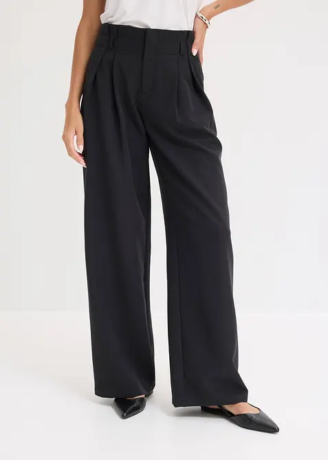 Pantaloni con pinces e vita comoda, bonprix