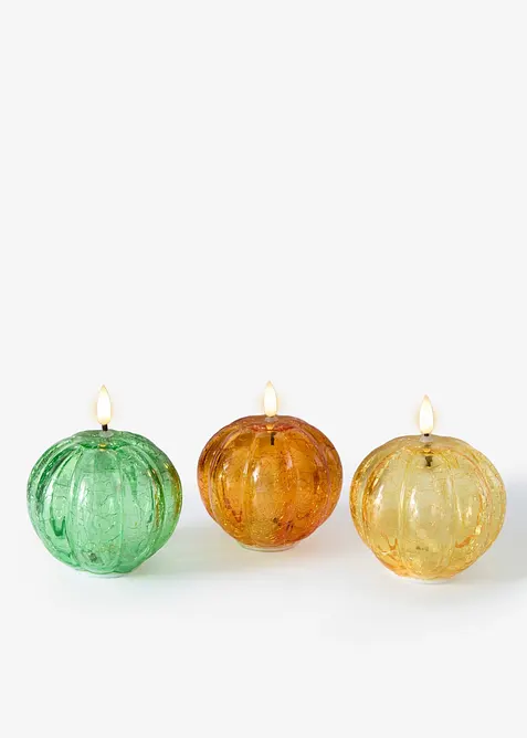 Candela LED a forma di zucca (pacco da 3), bonprix