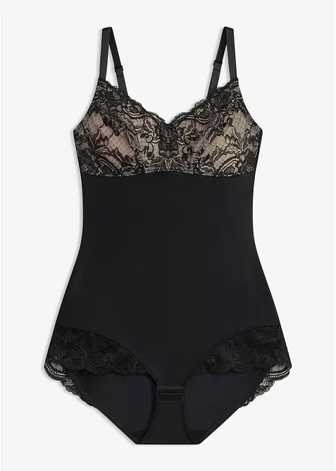 Body decorato con effetto modellante medio, bonprix
