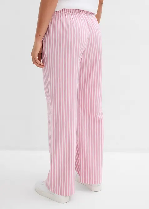 Pantaloni a palazzo in popeline di cotone, bonprix