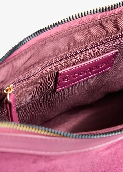 Borsa a tracolla piccola in similpelle scamosciata, bonprix