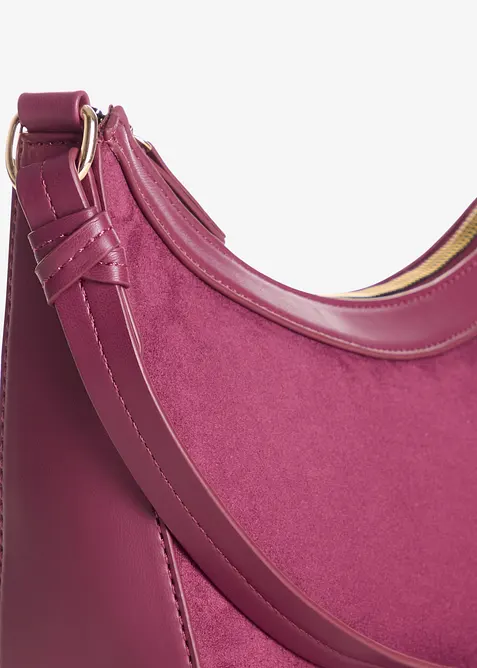 Borsa a tracolla piccola in similpelle scamosciata, bonprix