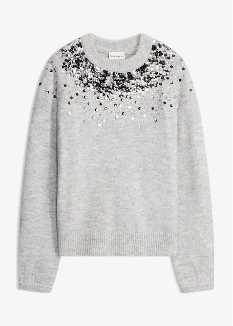 Maglione con paillettes colorate, bonprix