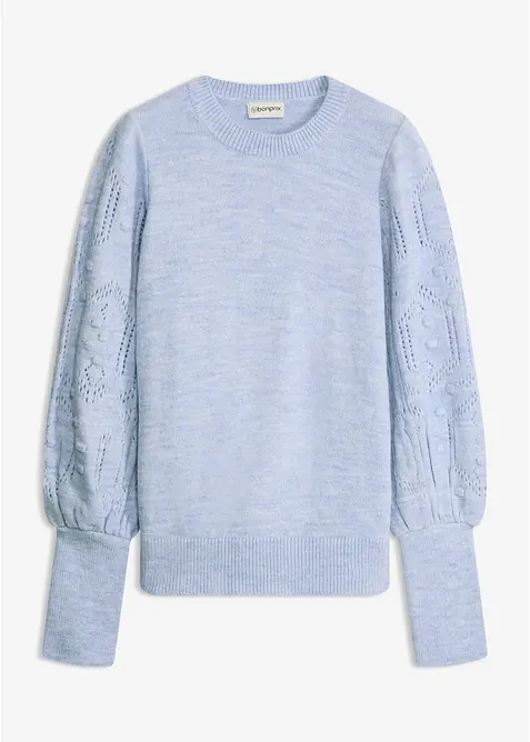 Maglione con motivo traforato, bonprix