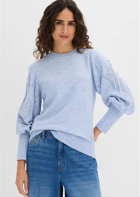 Maglione con motivo traforato, bonprix