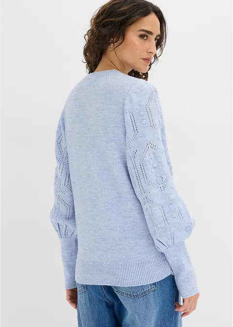 Maglione con motivo traforato, bonprix