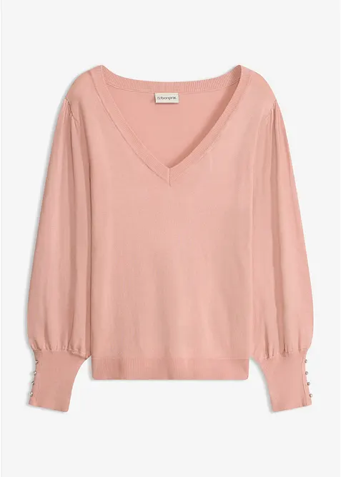 Maglione in filato fine misto viscosa, bonprix
