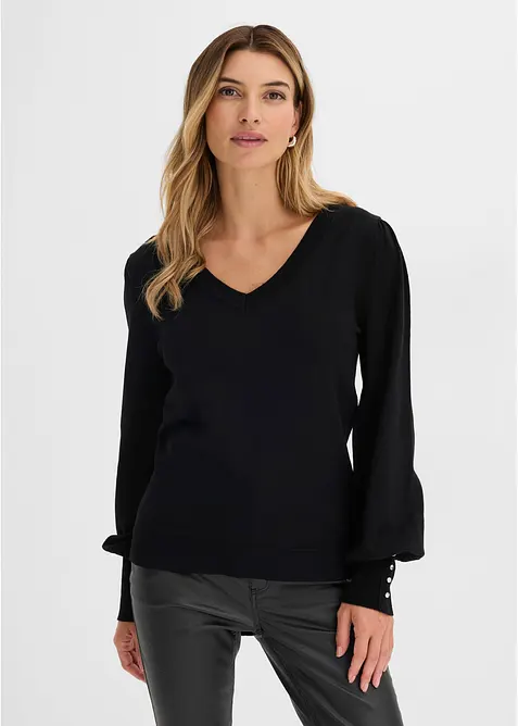 Maglione in filato fine misto viscosa, bonprix