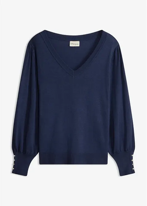 Maglione in filato fine misto viscosa, bonprix