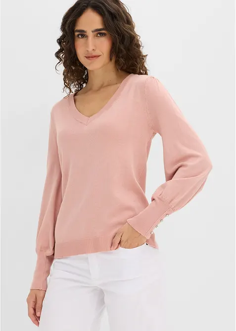 Maglione in filato fine misto viscosa, bonprix