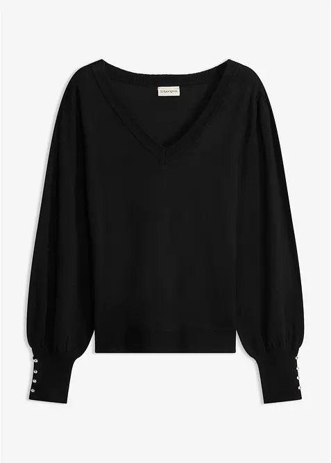 Maglione in filato fine misto viscosa, bonprix