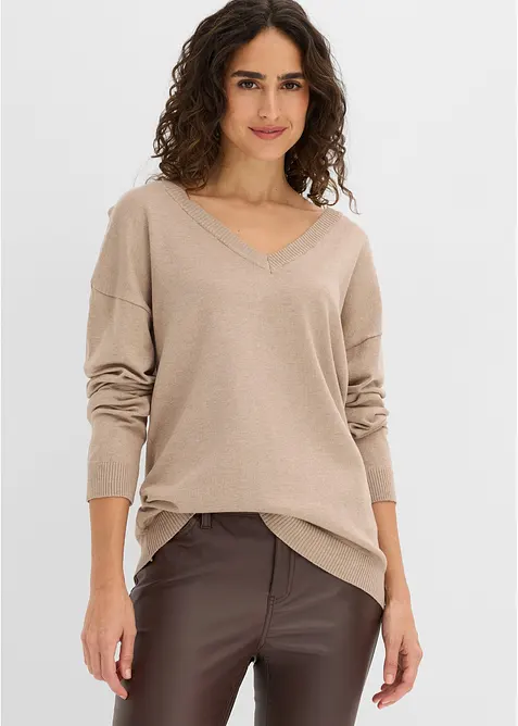 Maglione oversize in misto viscosa, bonprix