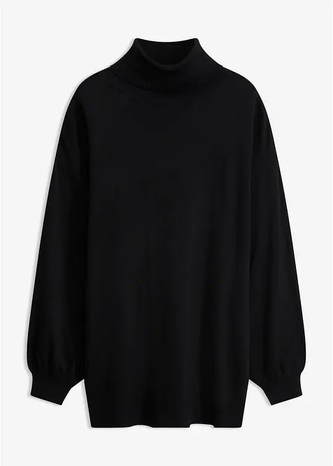 Maglione a collo alto in misto viscosa, bonprix